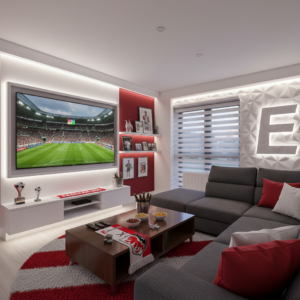 Ekstraklasa w domowym zaciszu? Pomysły na salon kibica